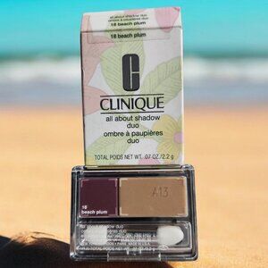 Clinique All About Shadow Duo in 18 Beach Plum NIB